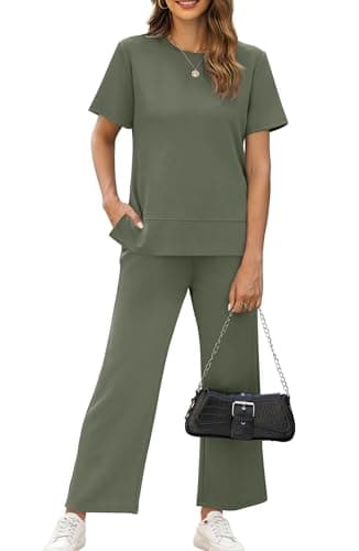 XIEERDUO Women's Comfortable 2-Piece Travel Outfit for Vacation and Airport Lounges S-3XL