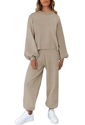 Women's 2-Piece Casual Knit Sweatsuit Loungewear Set