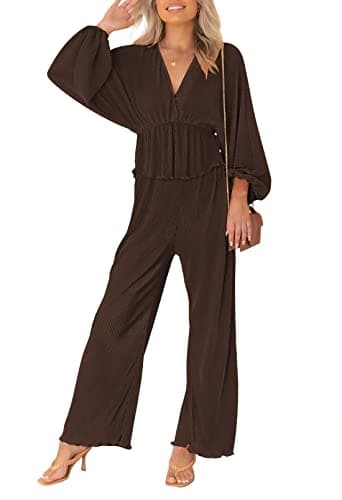 Viottiset Women's 2-Piece Pleated Loungewear Set