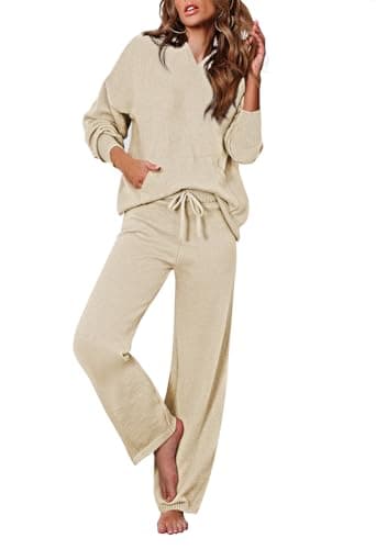 Viottiset Women's 2-Piece Hoodie and Wide Leg Pants Lounge Set