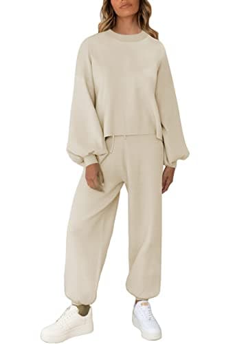 Women's 2-Piece Casual Knit Sweatsuit Loungewear Set