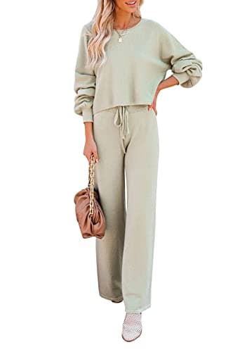 Women's 2-Piece Casual Knit Sweatsuit Loungewear Set