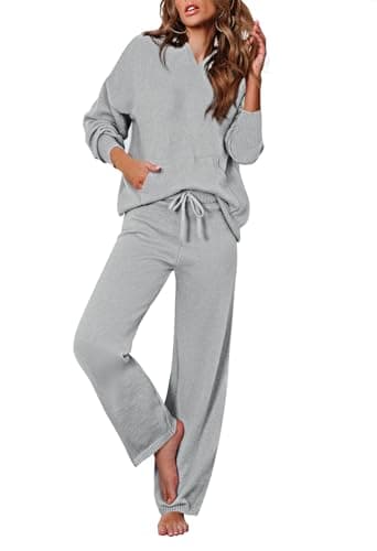 Viottiset Women's 2-Piece Hoodie and Wide Leg Pants Lounge Set