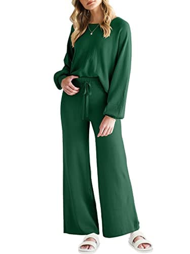 ANRABESS Women's Two Piece Sweater Sets 2024 Fall Knit Sweatsuits