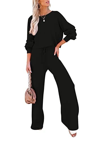 Women's 2-Piece Casual Knit Sweatsuit Loungewear Set