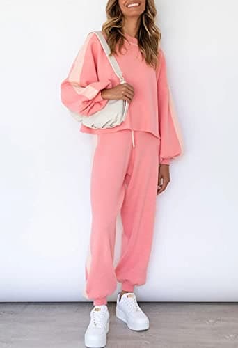 Women's 2-Piece Casual Knit Sweatsuit Loungewear Set