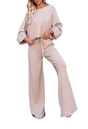 Women's 2-Piece Casual Knit Sweatsuit Loungewear Set