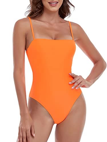 Women's Bandeau One Piece Swimsuits by RELLECIGA