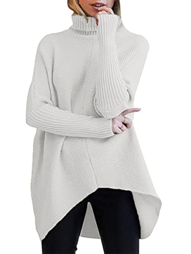 Oversized Turtleneck Batwing Sweater for Women - 2024 Fall Fashion