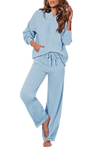 Viottiset Women's 2-Piece Hoodie and Wide Leg Pants Lounge Set