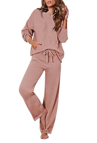 Viottiset Women's 2-Piece Hoodie and Wide Leg Pants Lounge Set