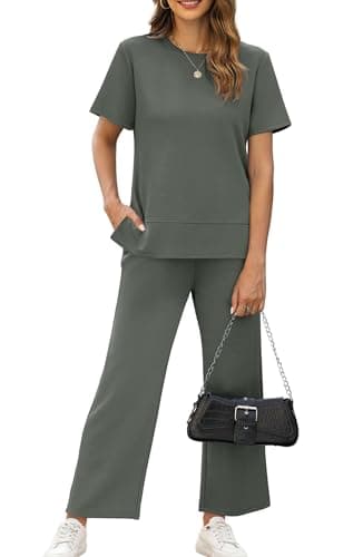 XIEERDUO Women's Comfortable 2-Piece Travel Outfit for Vacation and Airport Lounges S-3XL