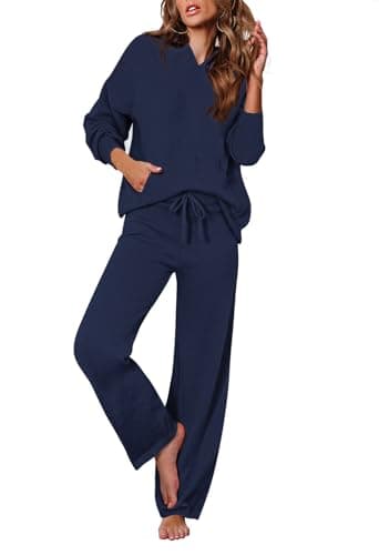 Viottiset Women's 2-Piece Hoodie and Wide Leg Pants Lounge Set