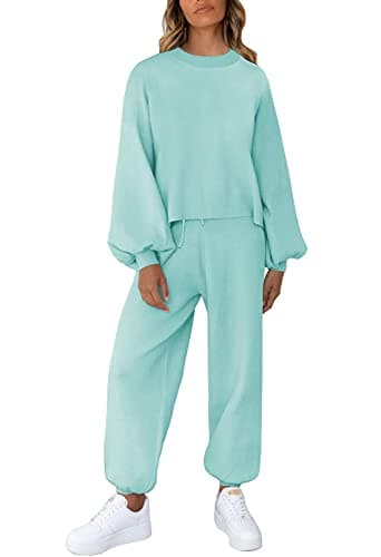 Women's 2-Piece Casual Knit Sweatsuit Loungewear Set