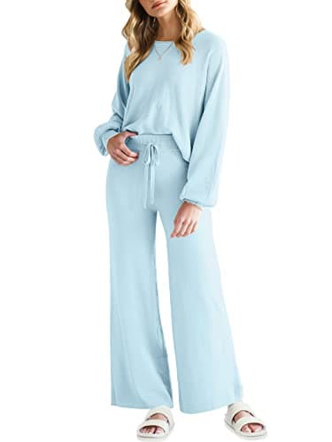 ANRABESS Women's Two Piece Sweater Sets 2024 Fall Knit Sweatsuits