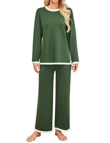 Blooming Jelly Womens 2 Piece Fall Travel Outfits Sweater Knit Matching Sets