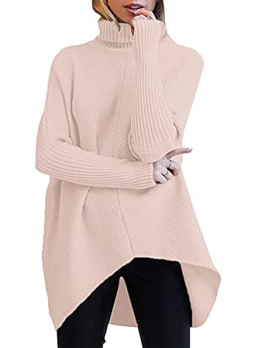 Oversized Turtleneck Batwing Sweater for Women - 2024 Fall Fashion