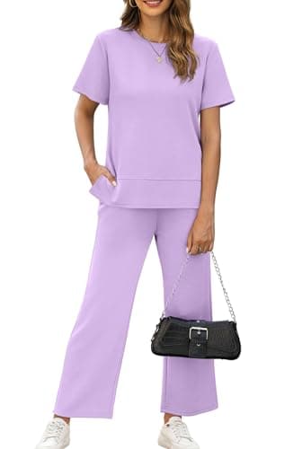 XIEERDUO Women's Comfortable 2-Piece Travel Outfit for Vacation and Airport Lounges S-3XL