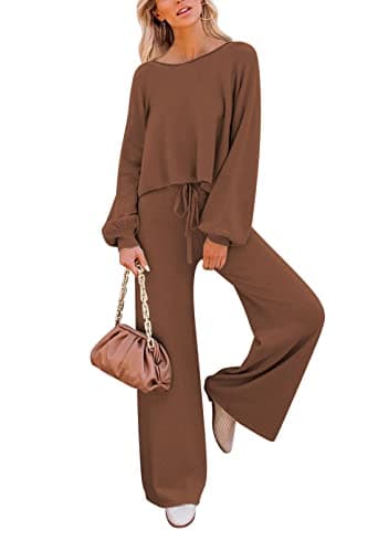 Women's 2-Piece Casual Knit Sweatsuit Loungewear Set