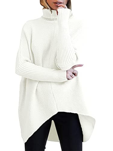 Oversized Turtleneck Batwing Sweater for Women - 2024 Fall Fashion