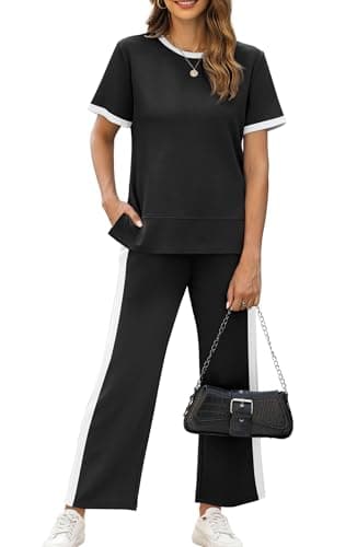 XIEERDUO Women's Comfortable 2-Piece Travel Outfit for Vacation and Airport Lounges S-3XL