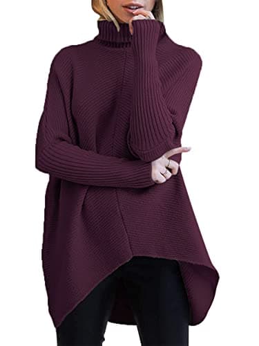 Oversized Turtleneck Batwing Sweater for Women - 2024 Fall Fashion
