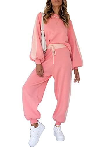 Women's 2-Piece Casual Knit Sweatsuit Loungewear Set