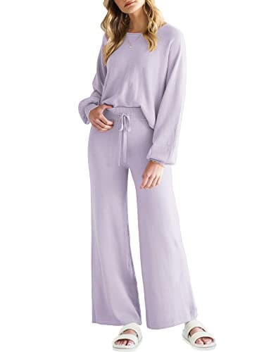 ANRABESS Women's Two Piece Sweater Sets 2024 Fall Knit Sweatsuits
