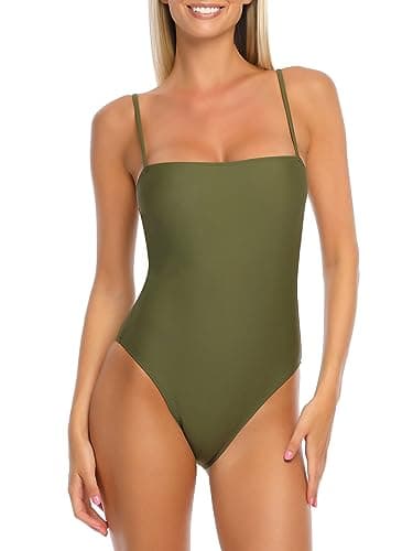 Women's Bandeau One Piece Swimsuits by RELLECIGA