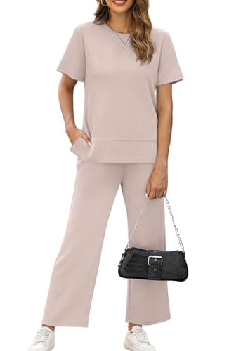 XIEERDUO Women's Comfortable 2-Piece Travel Outfit for Vacation and Airport Lounges S-3XL