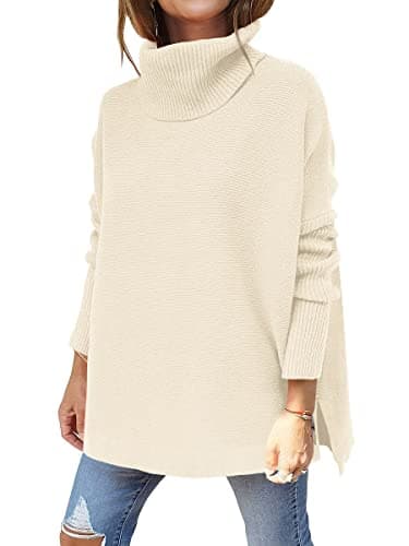 ANRABESS Women's Oversized Turtleneck Batwing Sweater Tops - Casual Fall 2024 Outfits