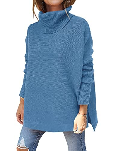 ANRABESS Women's Oversized Turtleneck Batwing Sweater Tops - Casual Fall 2024 Outfits