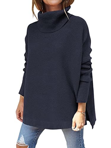 ANRABESS Women's Oversized Turtleneck Batwing Sweater Tops - Casual Fall 2024 Outfits