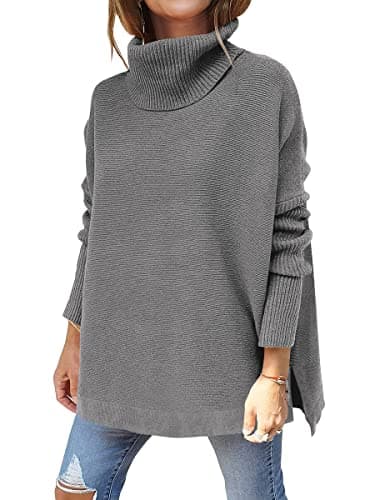 ANRABESS Women's Oversized Turtleneck Batwing Sweater Tops - Casual Fall 2024 Outfits
