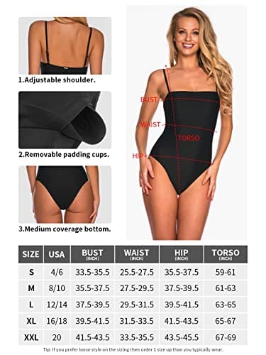 Women's Bandeau One Piece Swimsuits by RELLECIGA