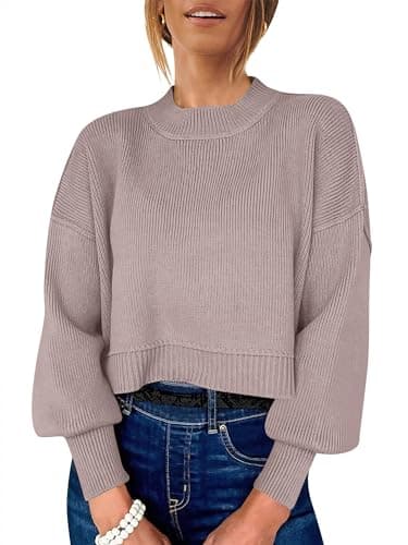Womens Oversized Crop Sweater for Fall 2024