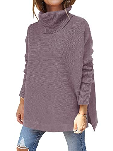 ANRABESS Women's Oversized Turtleneck Batwing Sweater Tops - Casual Fall 2024 Outfits