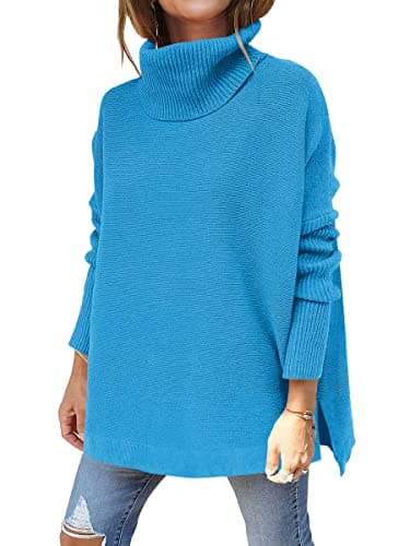 ANRABESS Women's Oversized Turtleneck Batwing Sweater Tops - Casual Fall 2024 Outfits