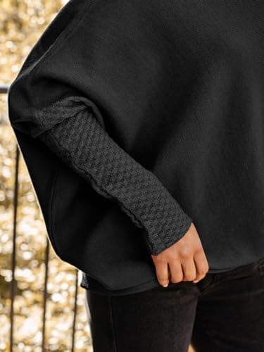 Women's Oversized Batwing Sweaters for Fall Fashion outfit