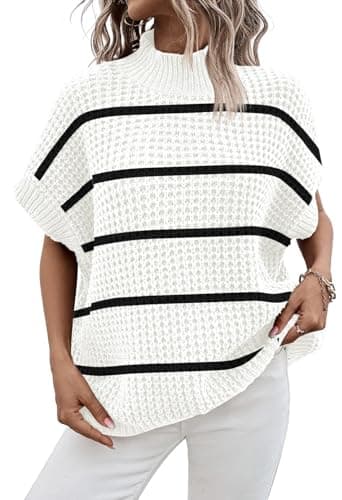 Women's Pink Mock Neck Batwing Sweater for a Relaxed Fit
