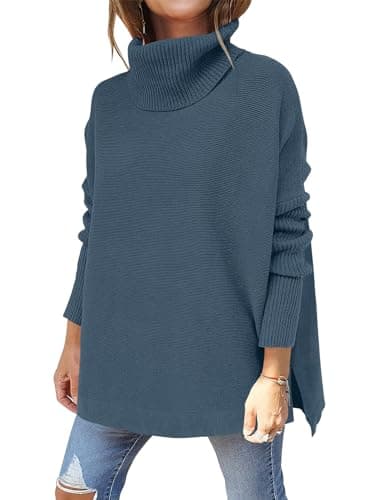 ANRABESS Women's Oversized Turtleneck Batwing Sweater Tops - Casual Fall 2024 Outfits