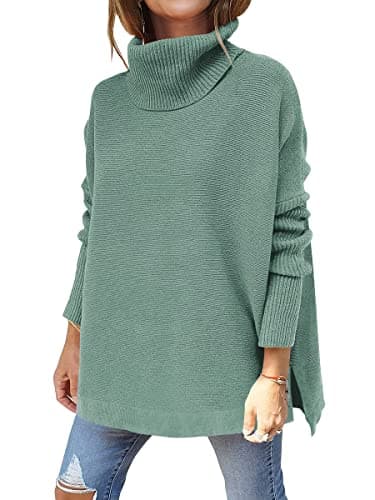 ANRABESS Women's Oversized Turtleneck Batwing Sweater Tops - Casual Fall 2024 Outfits
