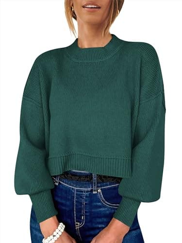 Womens Oversized Crop Sweater for Fall 2024
