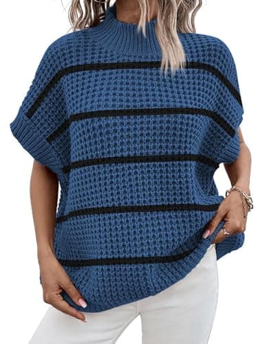 Women's Pink Mock Neck Batwing Sweater for a Relaxed Fit