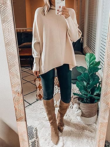 Oversized Turtleneck Batwing Sweater for Women - 2024 Fall Fashion
